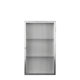 haze wall cabinet - brushed stainless steel / reeded glass