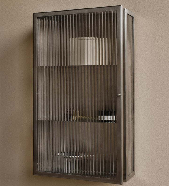 haze wall cabinet - reeded glass