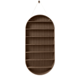 oval dorm - dark stained oak