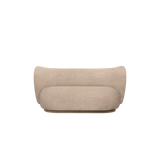 rico sofa 2 seater - raw bouclé by ferm living 