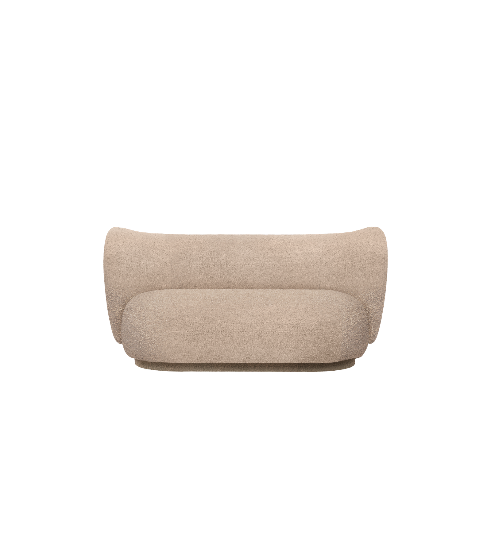 rico sofa 2 seater - raw bouclé by ferm living 