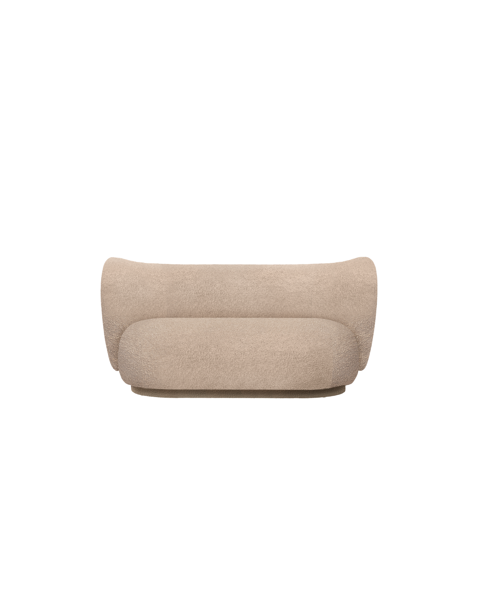 rico sofa 2 seater - raw bouclé by ferm living 