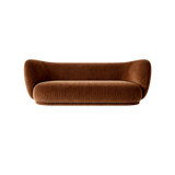 rico sofa 3 seater - devoré velvet by ferm living