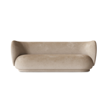 rico sofa 3 seater - faded velvet by nevotex 