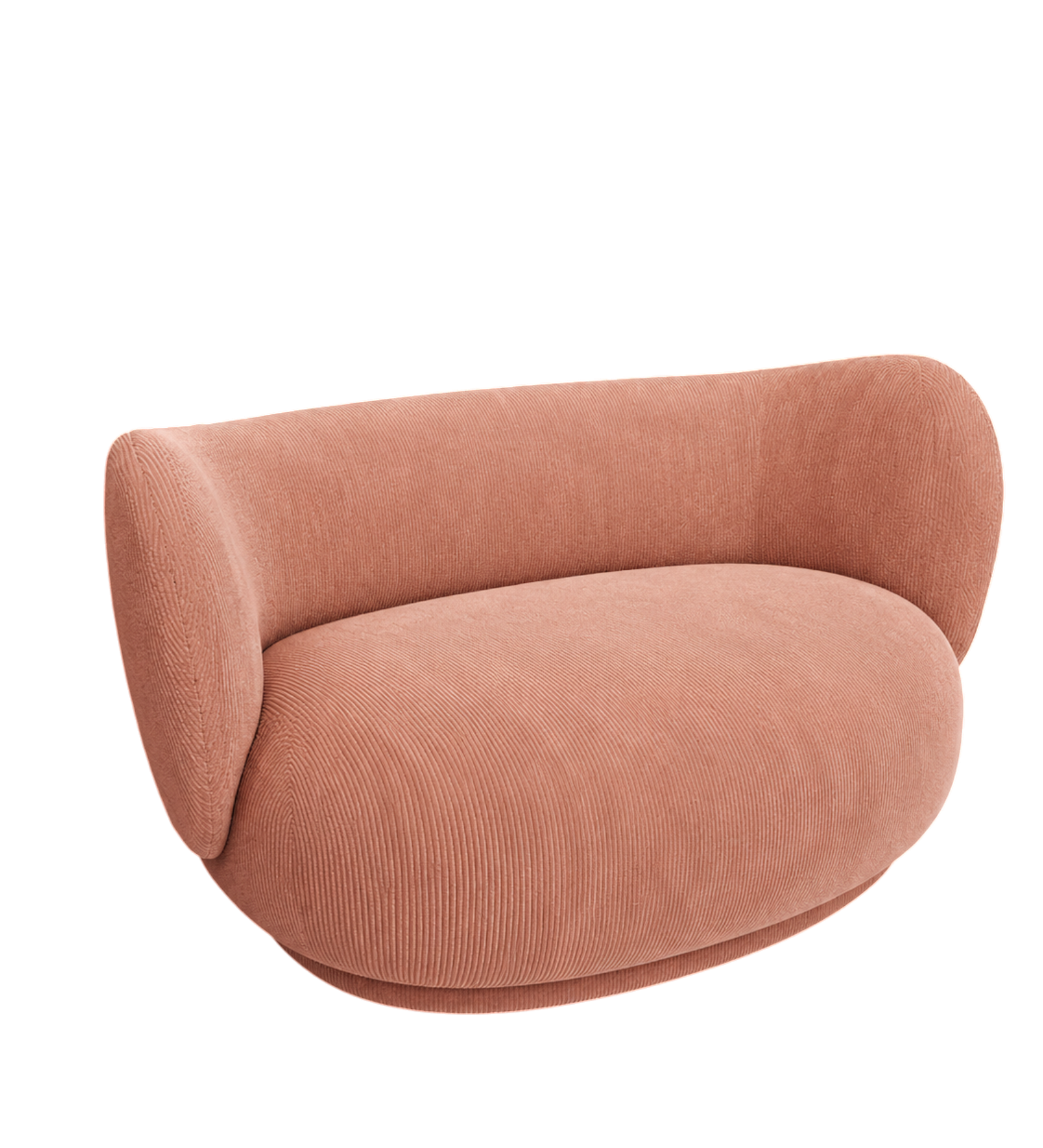 rico curve left - devoré velvet by ferm living