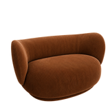 rico curve left - devoré velvet by ferm living
