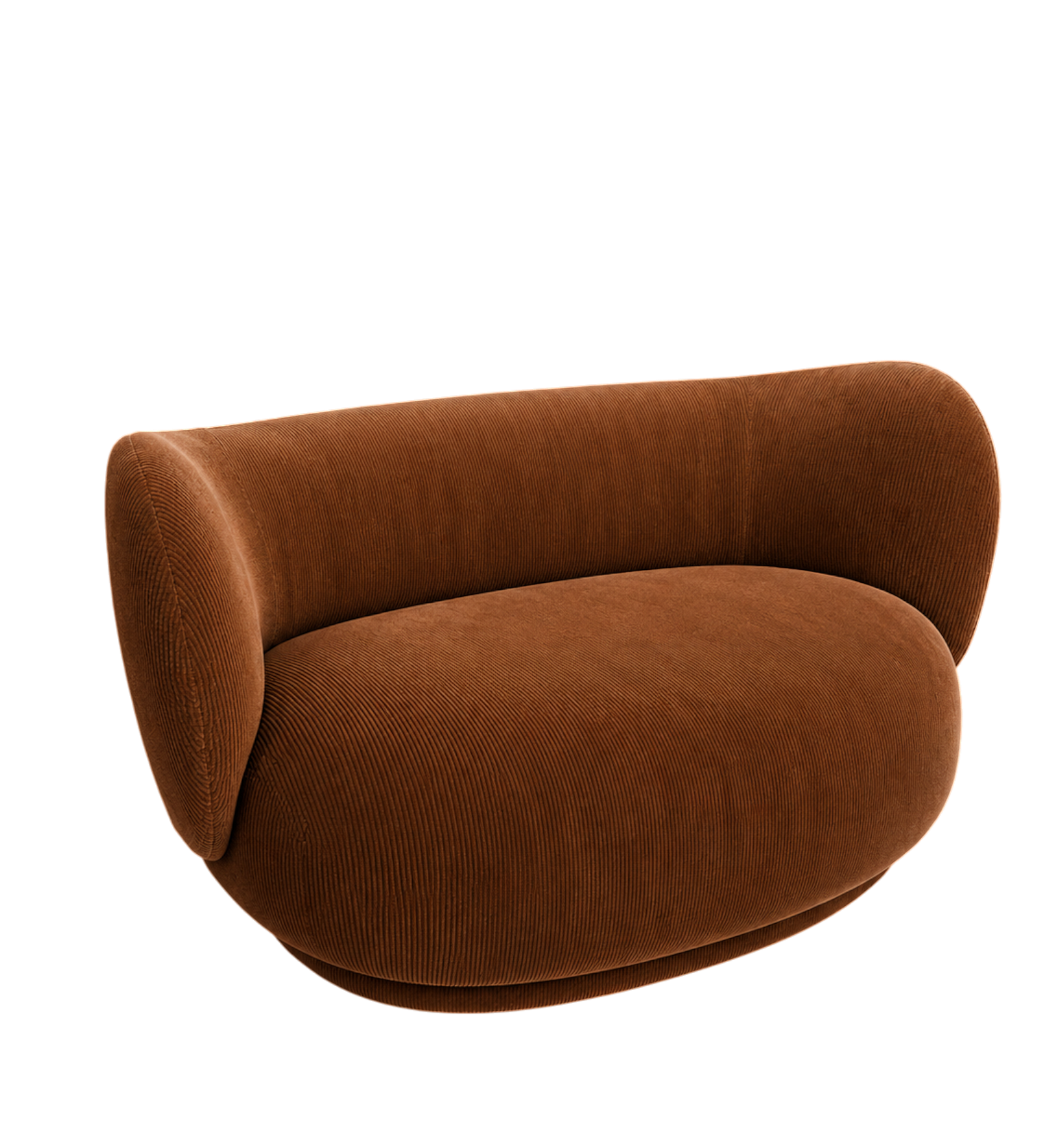 rico curve left - devoré velvet by ferm living