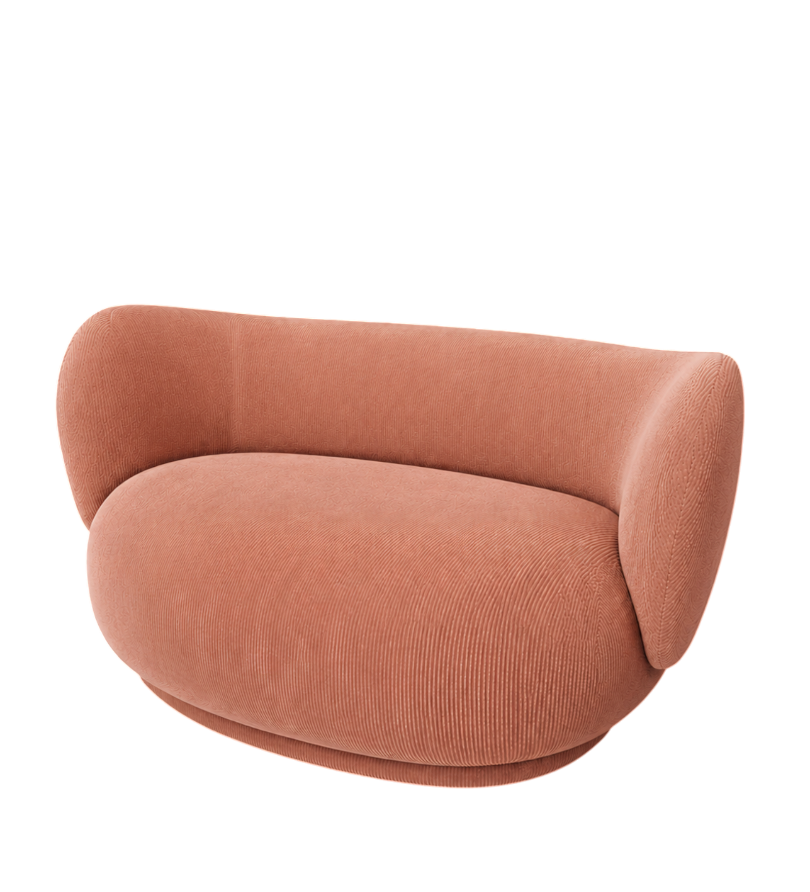 rico curve right - devoré velvet by ferm living