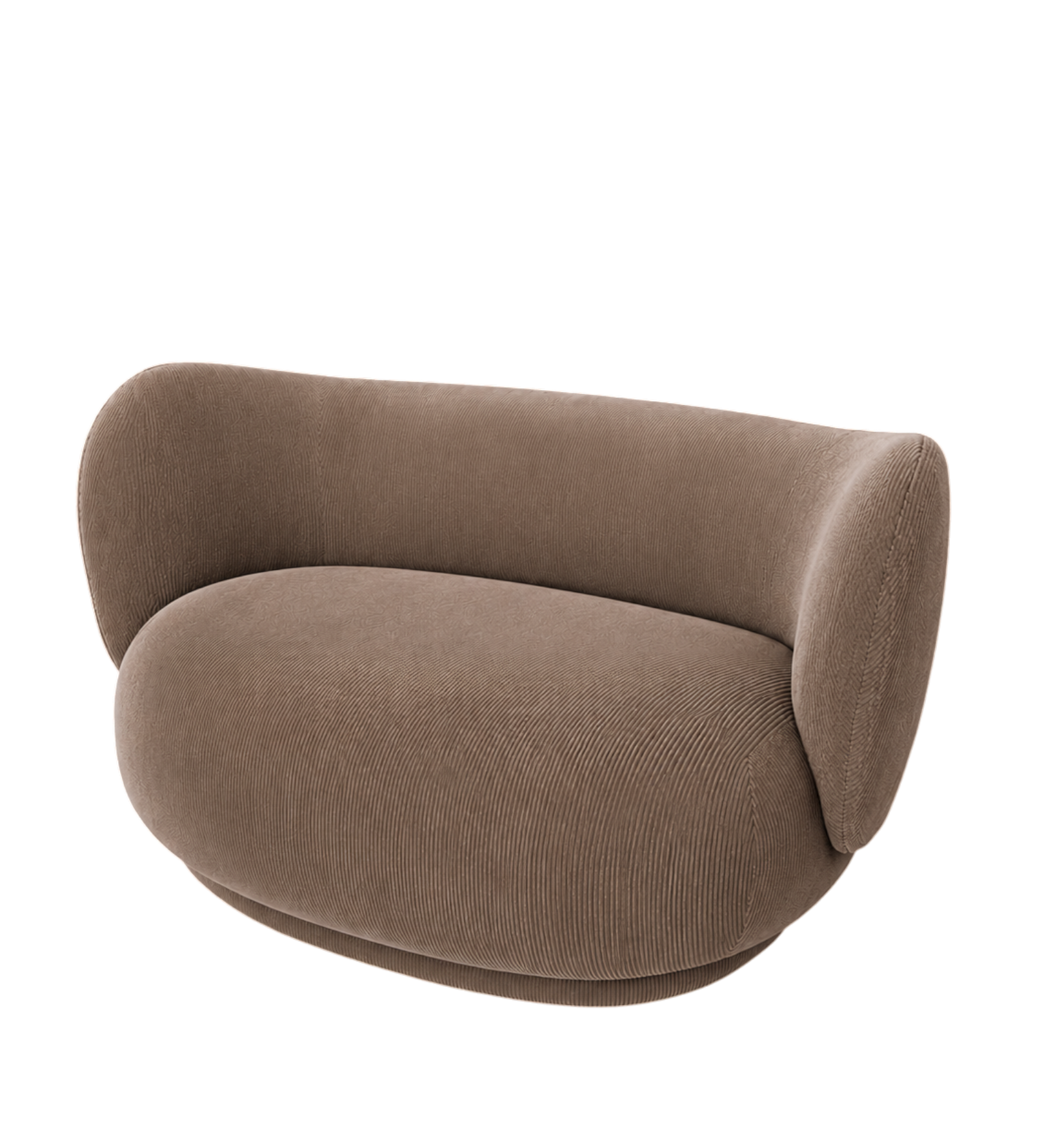 rico curve right - devoré velvet by ferm living