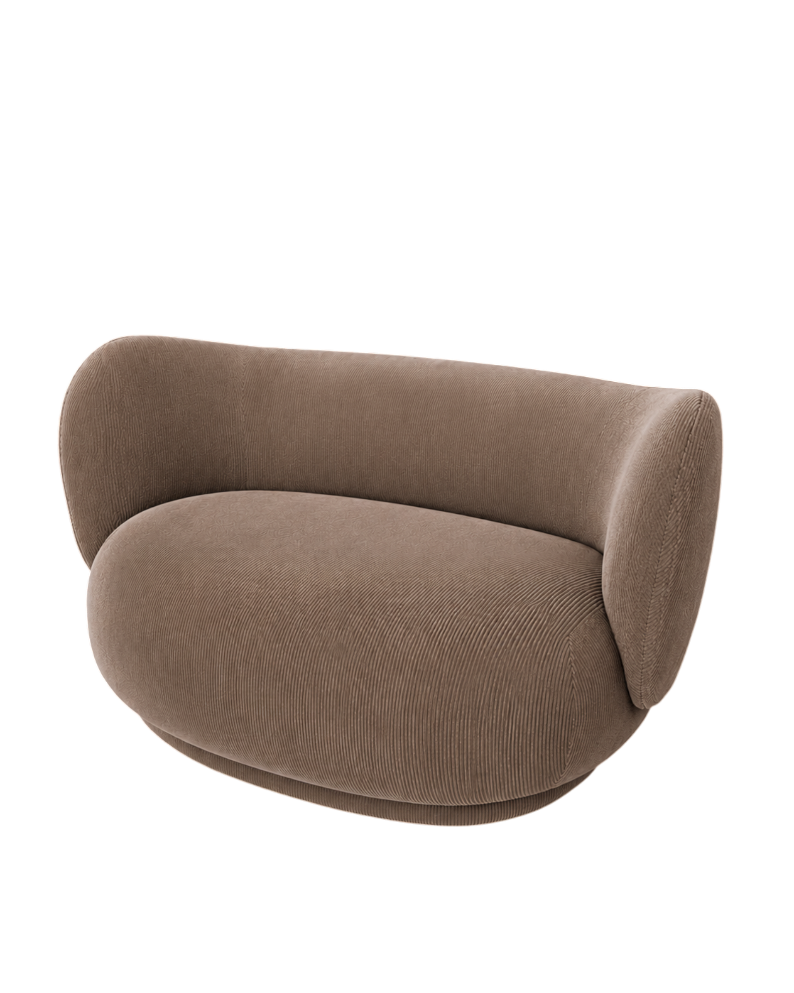 rico curve right - devoré velvet by ferm living