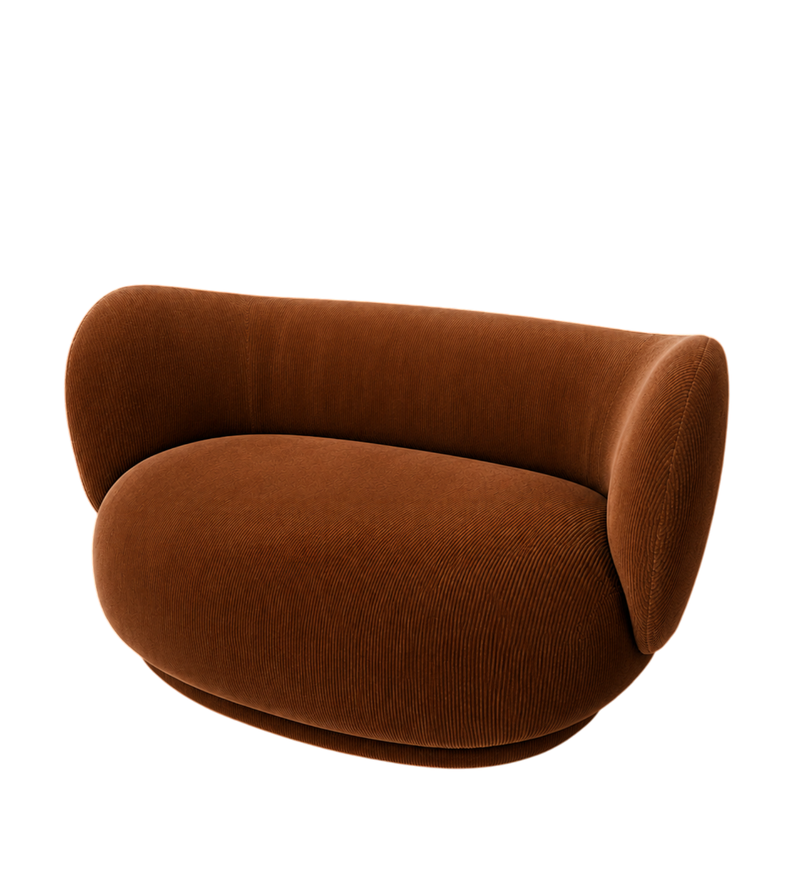 rico curve right - devoré velvet by ferm living