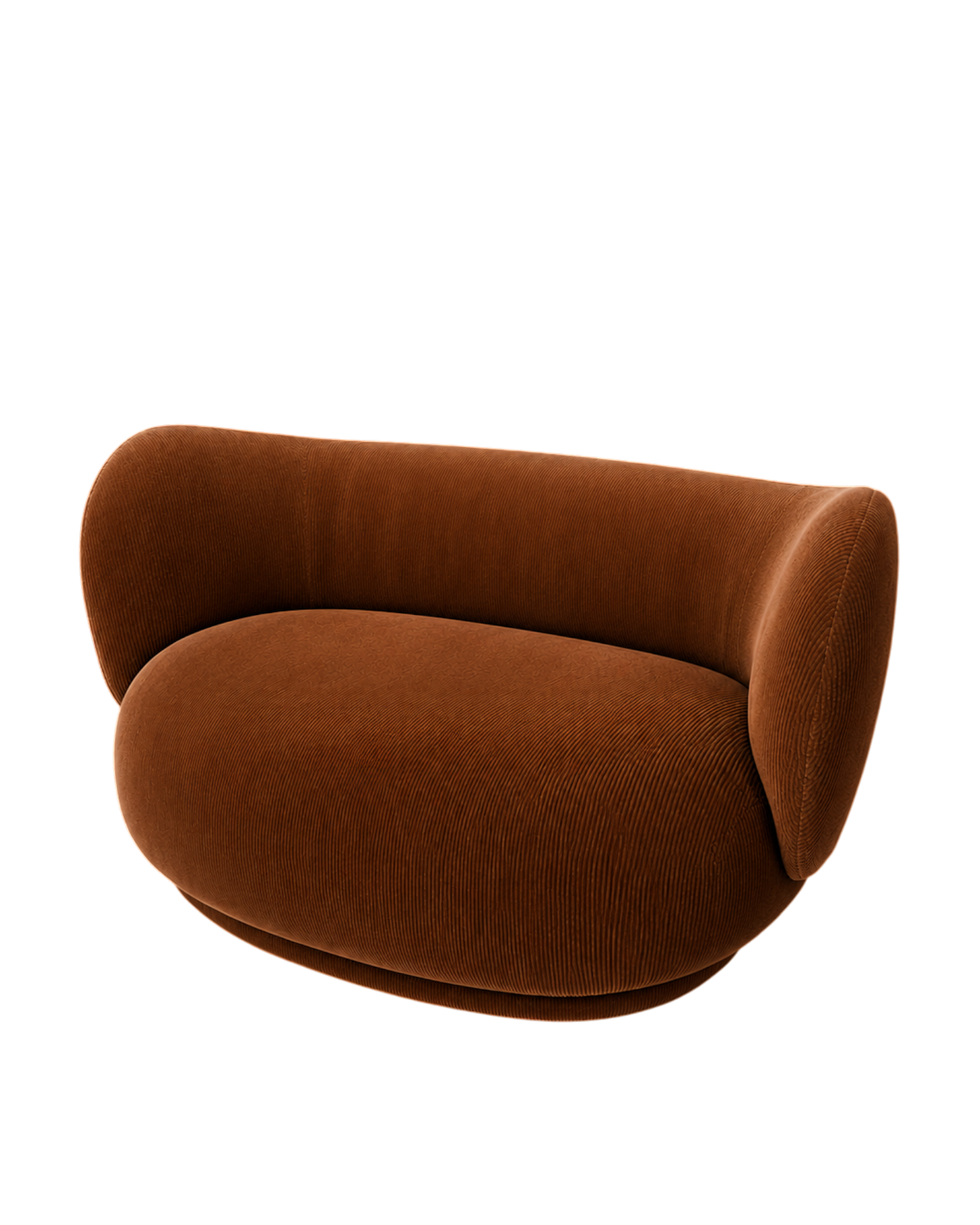 rico curve right - devoré velvet by ferm living