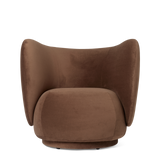 rico lounge chair - rich velvet by nevotex