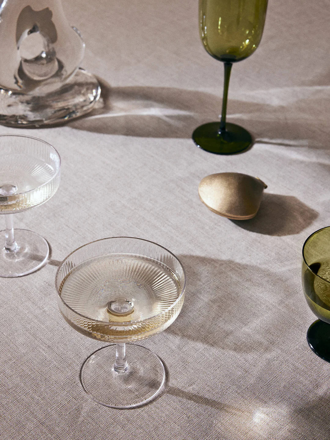 ripple - champagne saucers set of 3