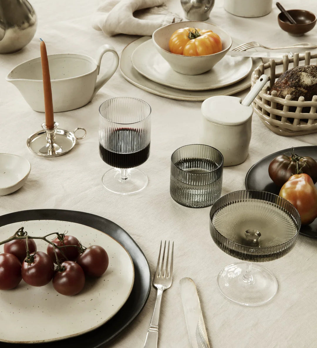ripple - champagne saucers set of 5