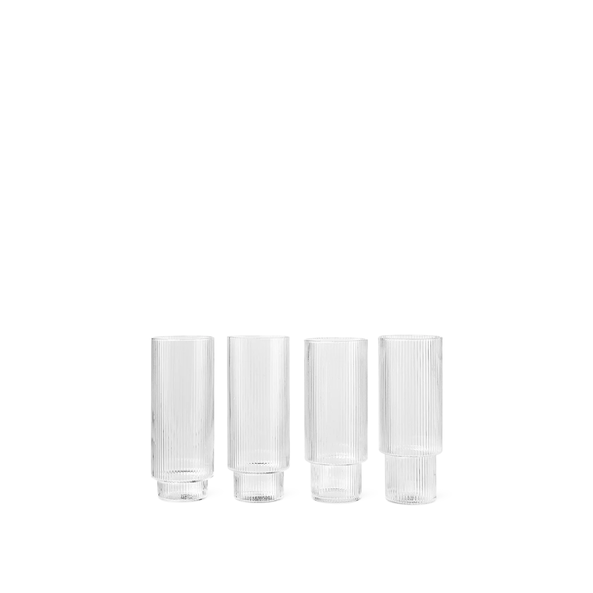 ripple - long drink glasses set of 4