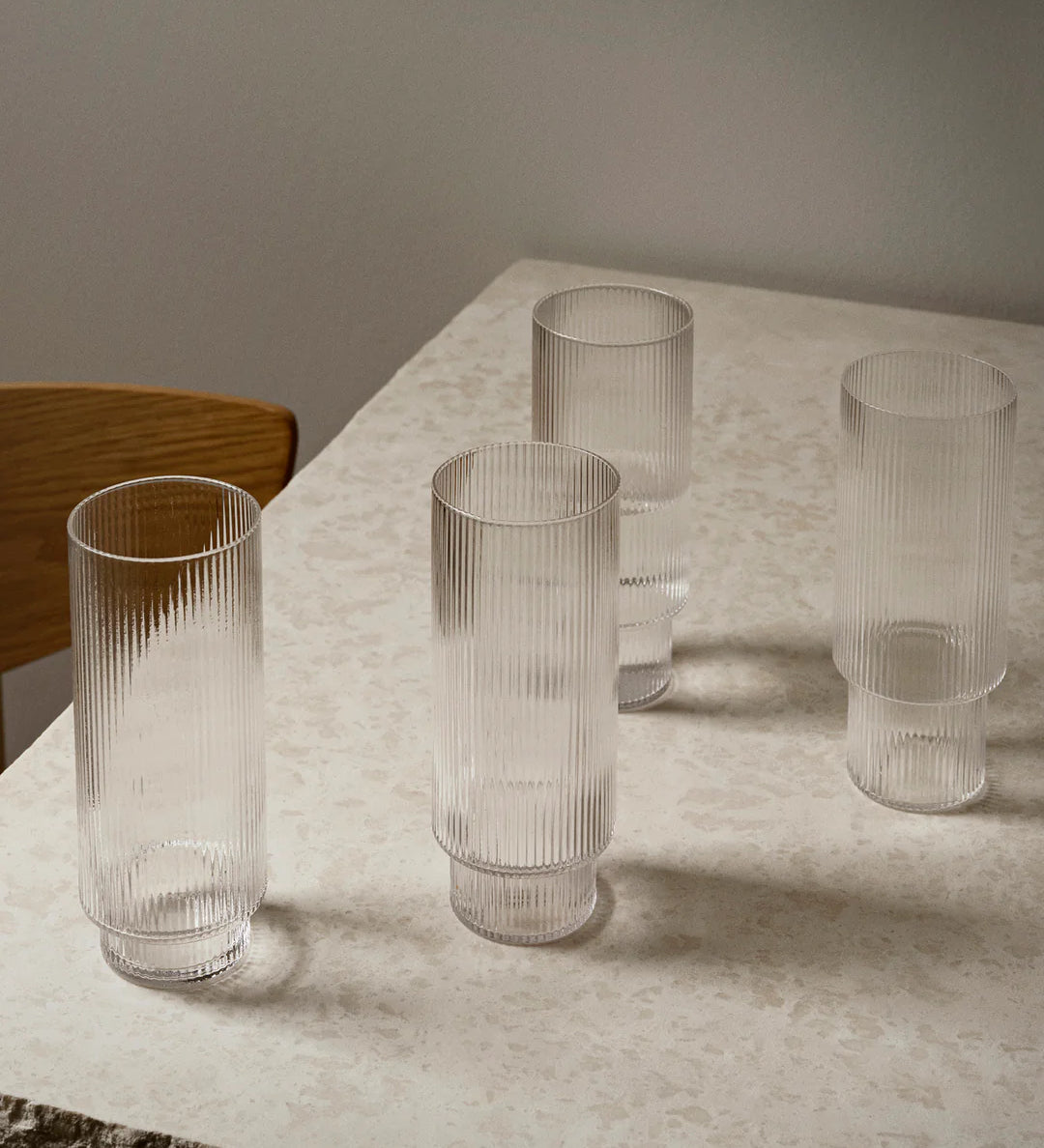 ripple - long drink glasses set of 5
