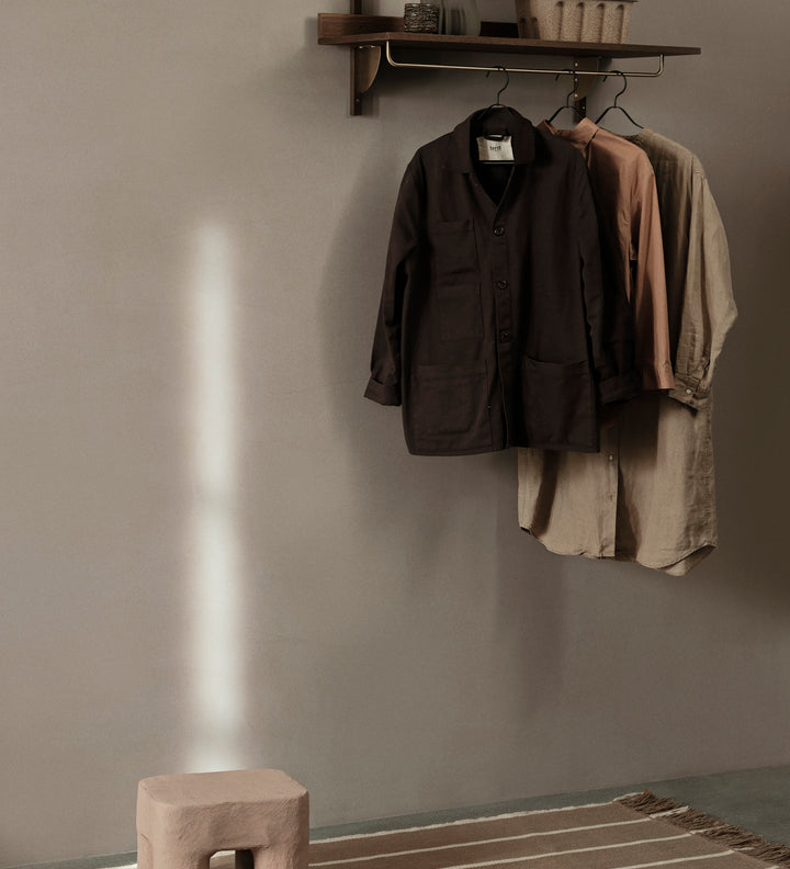 sector - rack shelf smoked oak