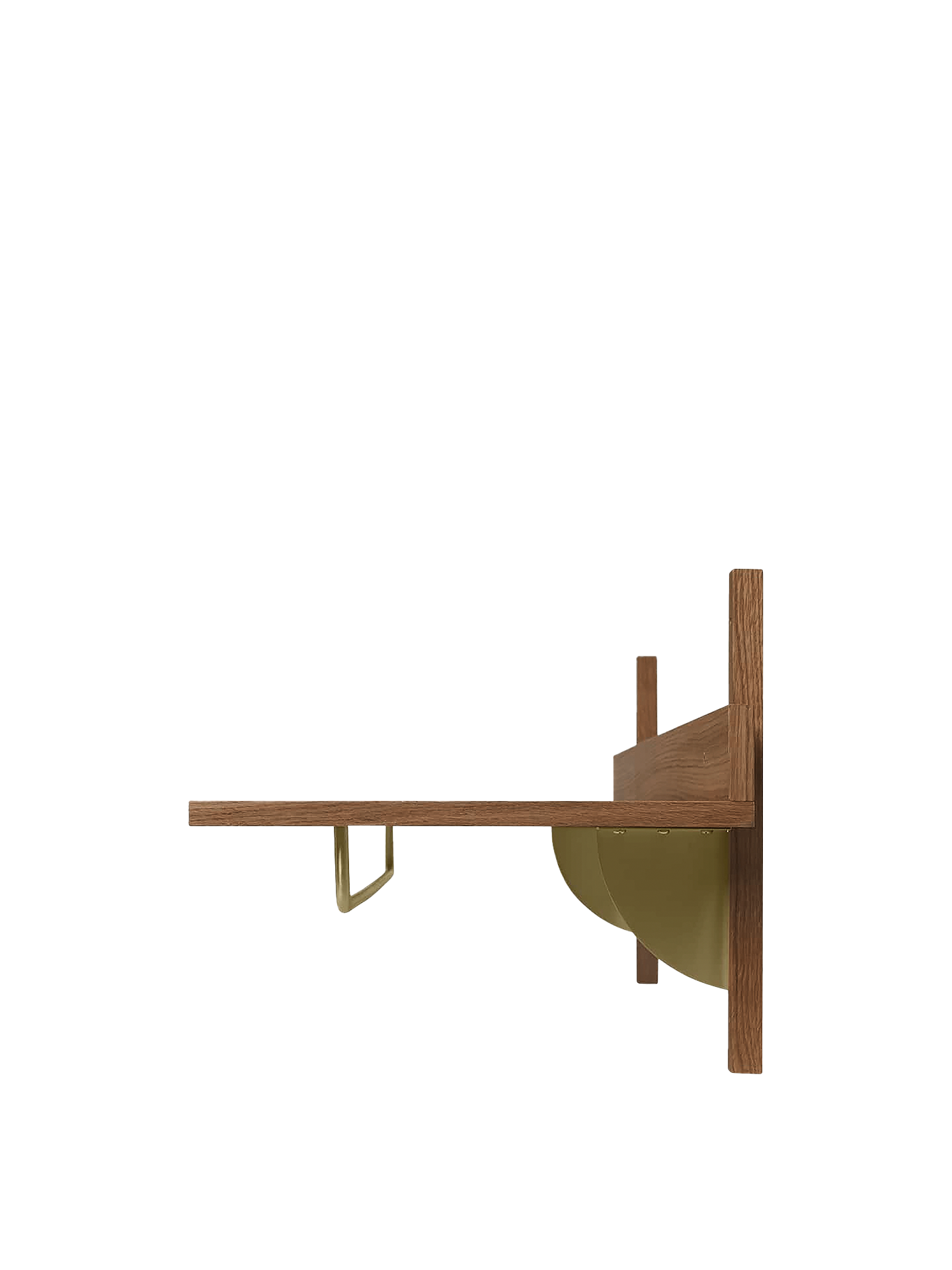 sector - rack shelf smoked oak