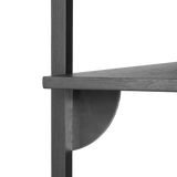 sector - shelf single black ash