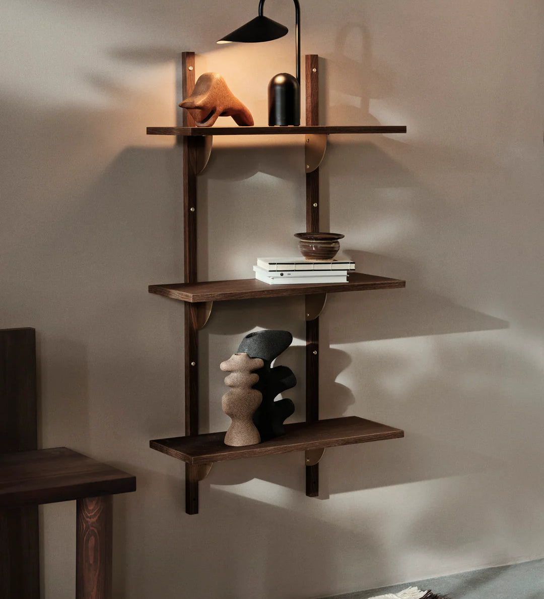 sector - shelf tripple smoked oak