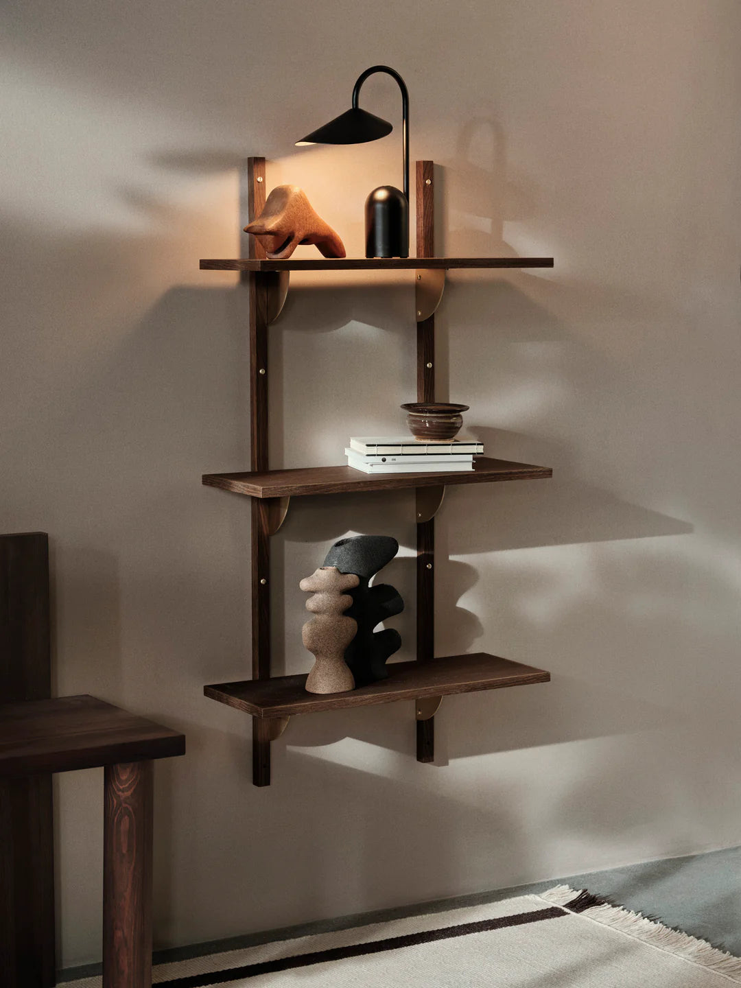 sector - shelf tripple smoked oak
