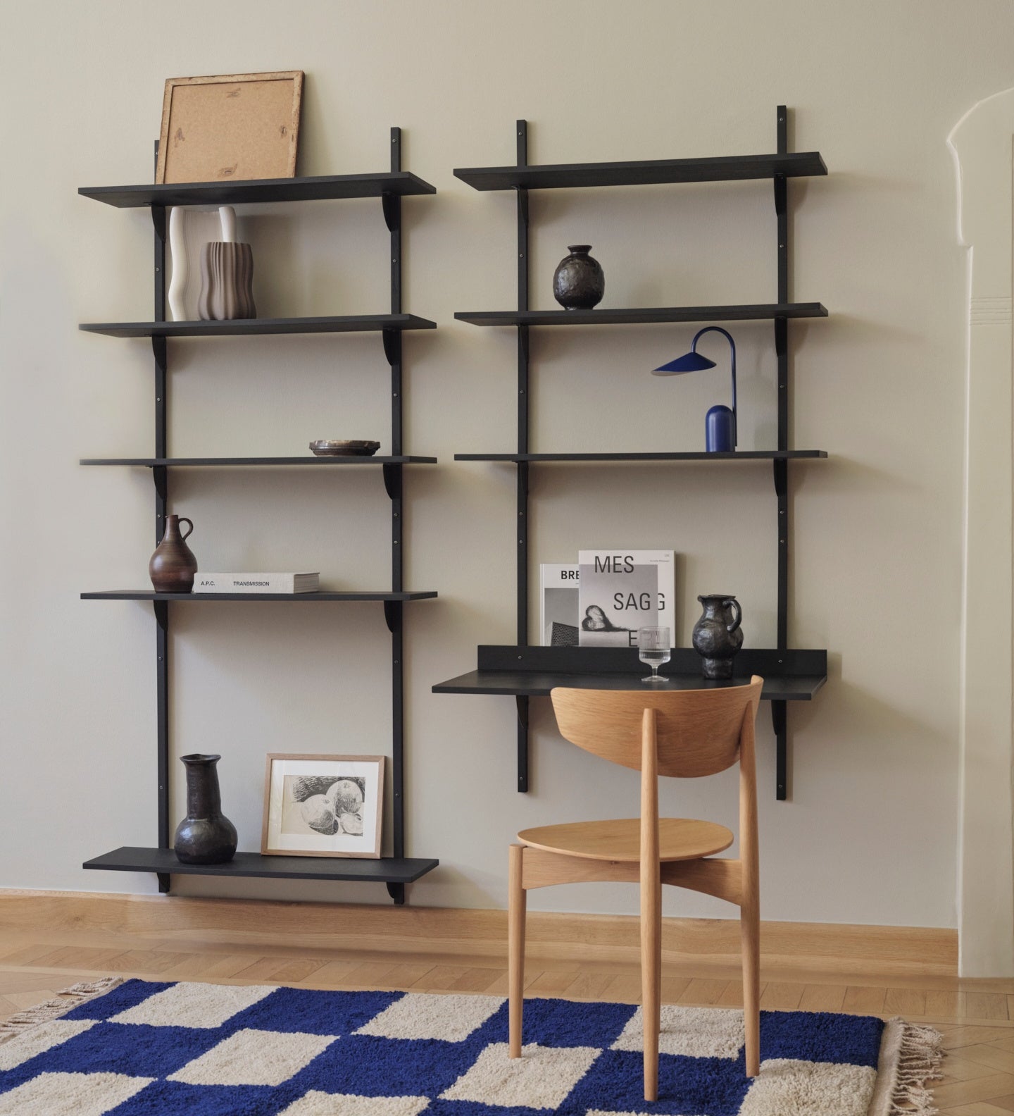 sector - shelf tripple black ash