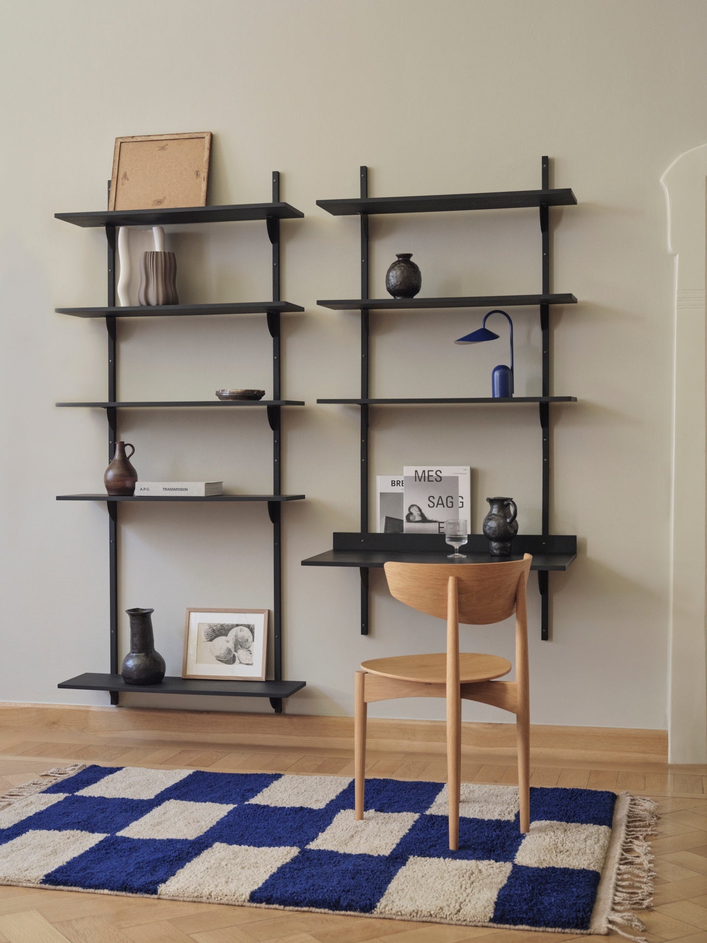 sector - shelf tripple black ash