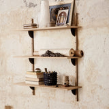 sector - shelf tripple oak