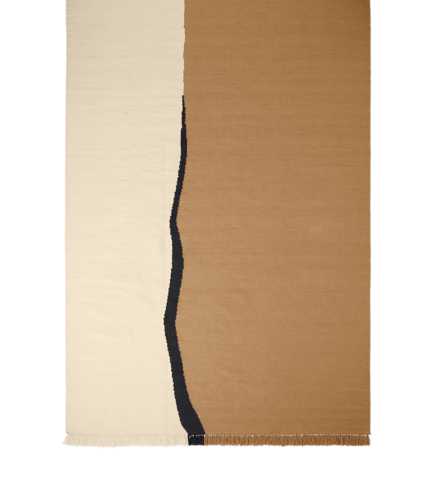 soil kelim rug - dark sand / off white