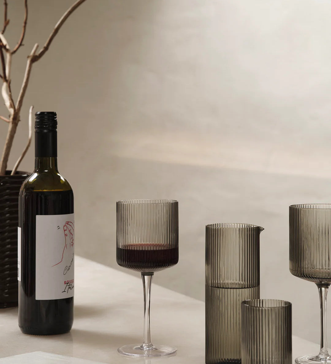 ripple - red wine glasses set of 5