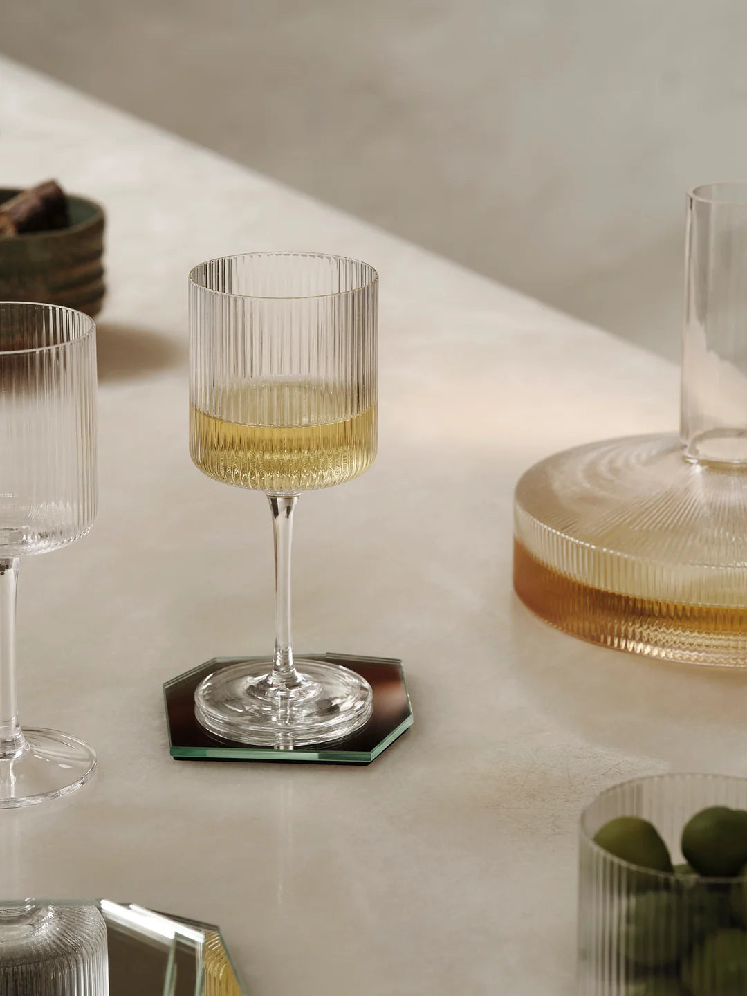 ripple - white wine glasses set of 3