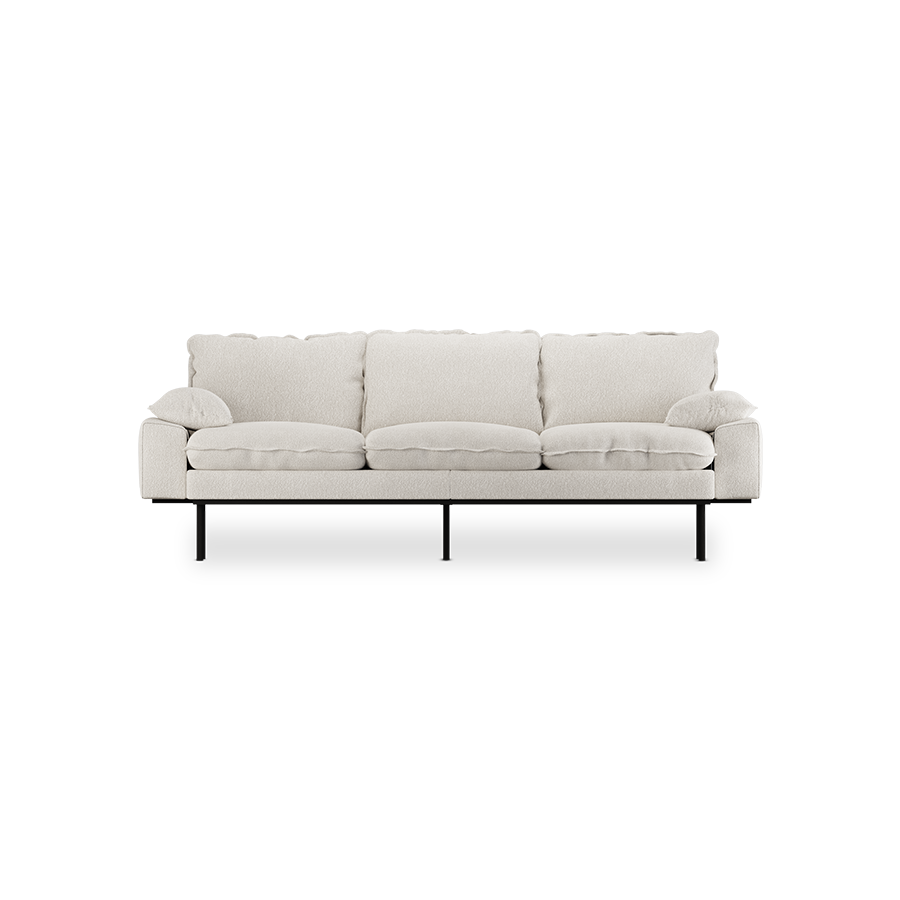 retro sofa 3 seats - bouclé