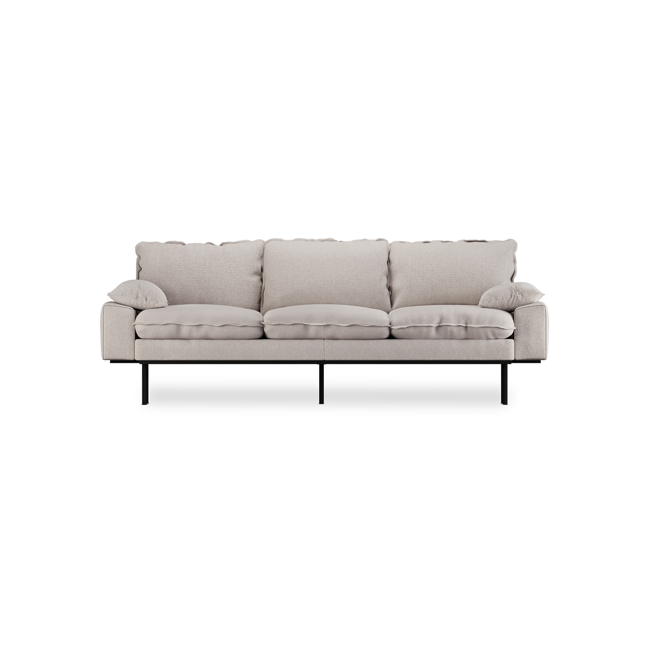 retro sofa 3 seats cosy - beige 