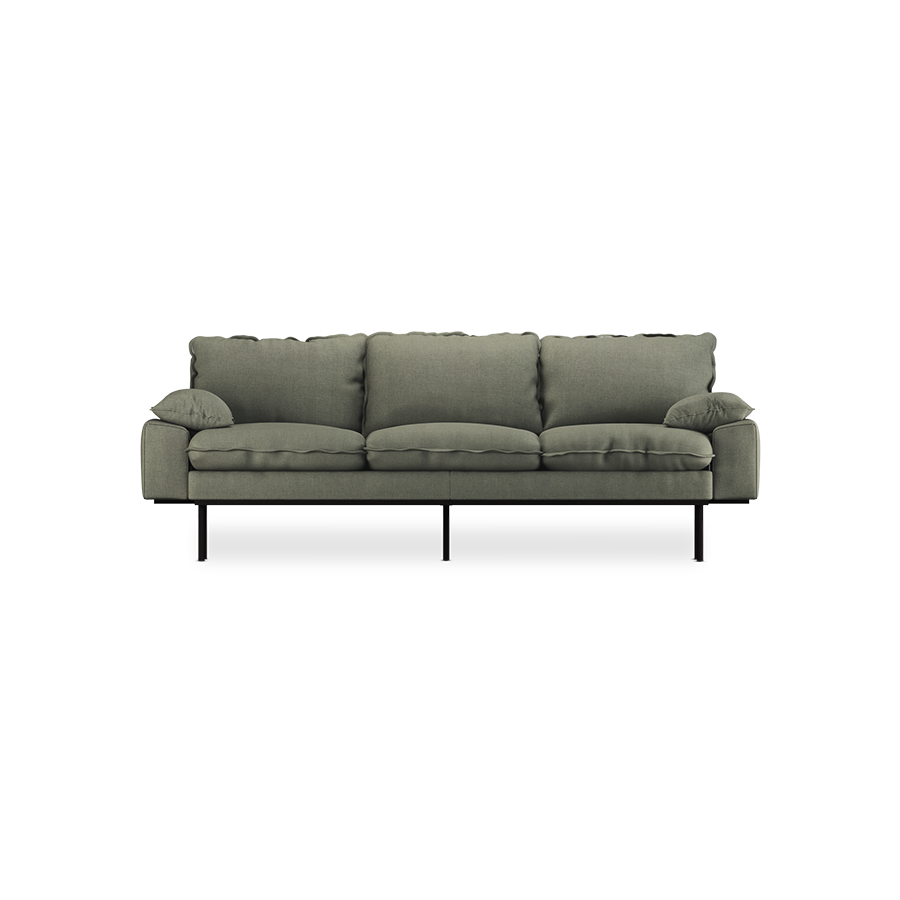 retro sofa 3 seats - linen 