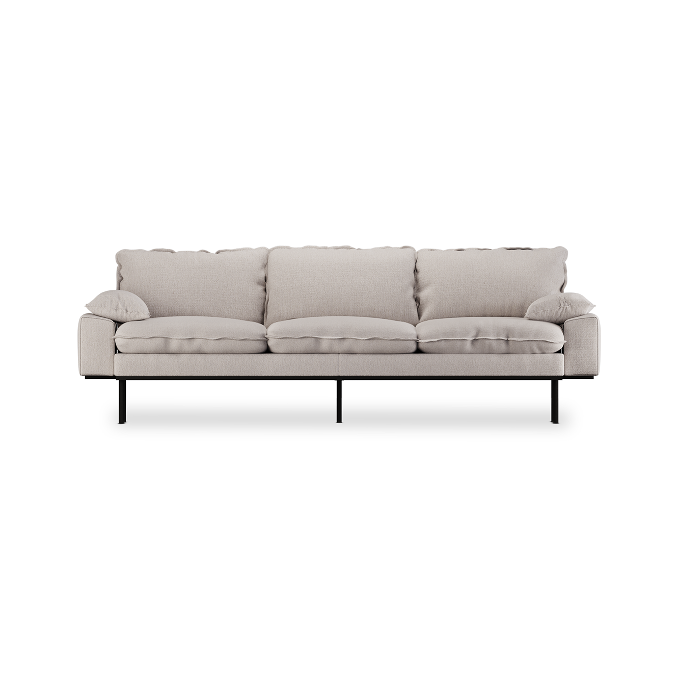 retro sofa 4 seats cosy - beige 