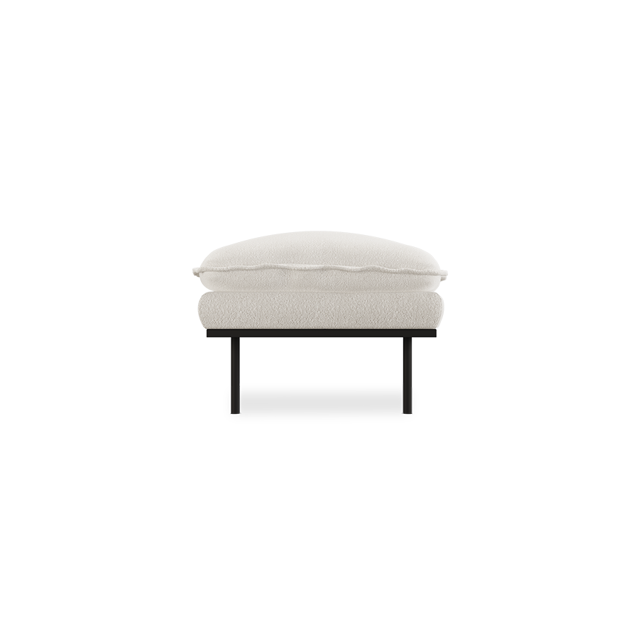 retro sofa hocker - bouclé