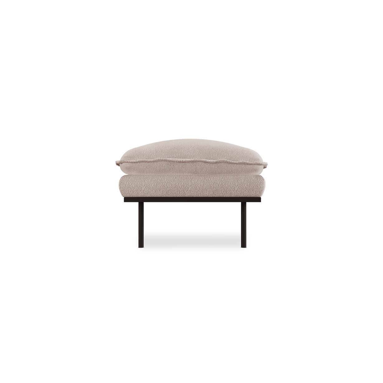 retro sofa hocker - bouclé