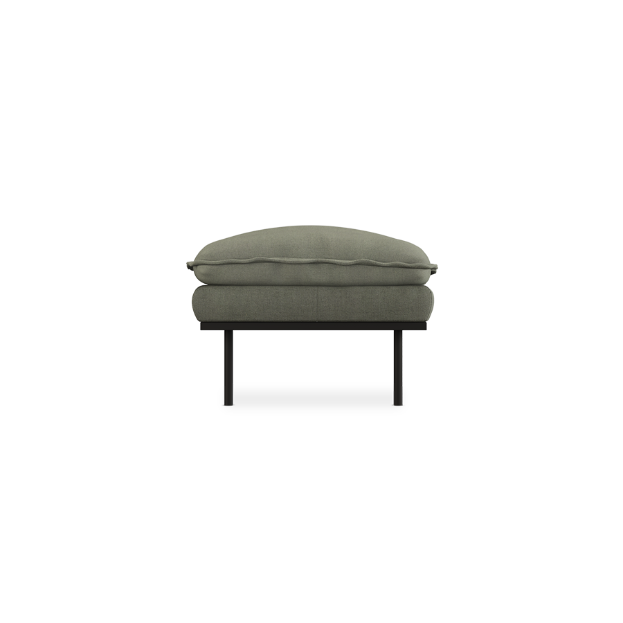 retro sofa hocker - linen 