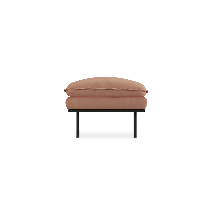 retro sofa hocker - linen 