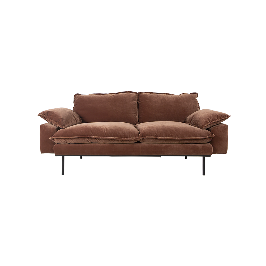 retro sofa 2 seats - royal velvet 