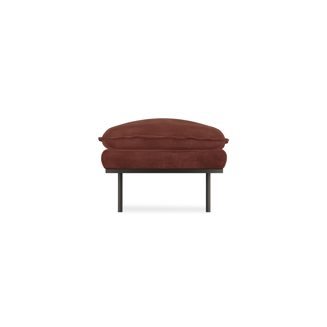 retro sofa hocker - royal velvet 