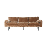 retro sofa 3 seats - velvet corduroy 
