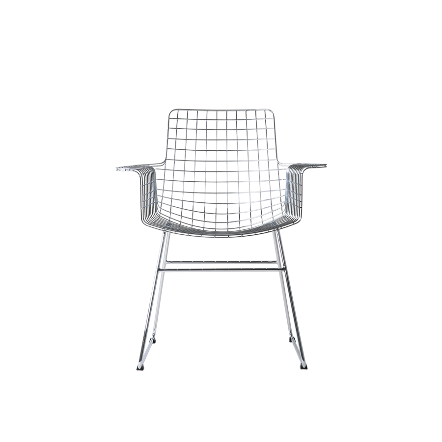 metal wire chair - with arms