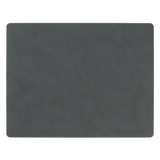 dinner mat square leather nupo - anthracite