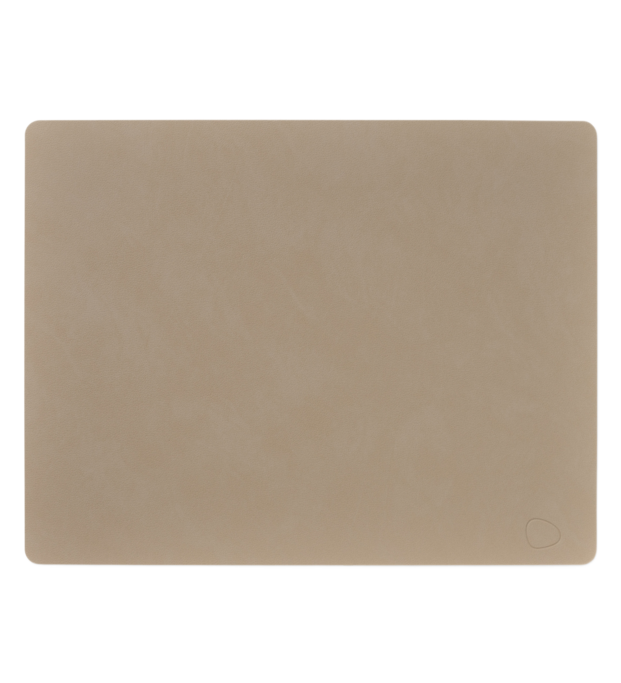 dinner mat square leather nupo - clay brown