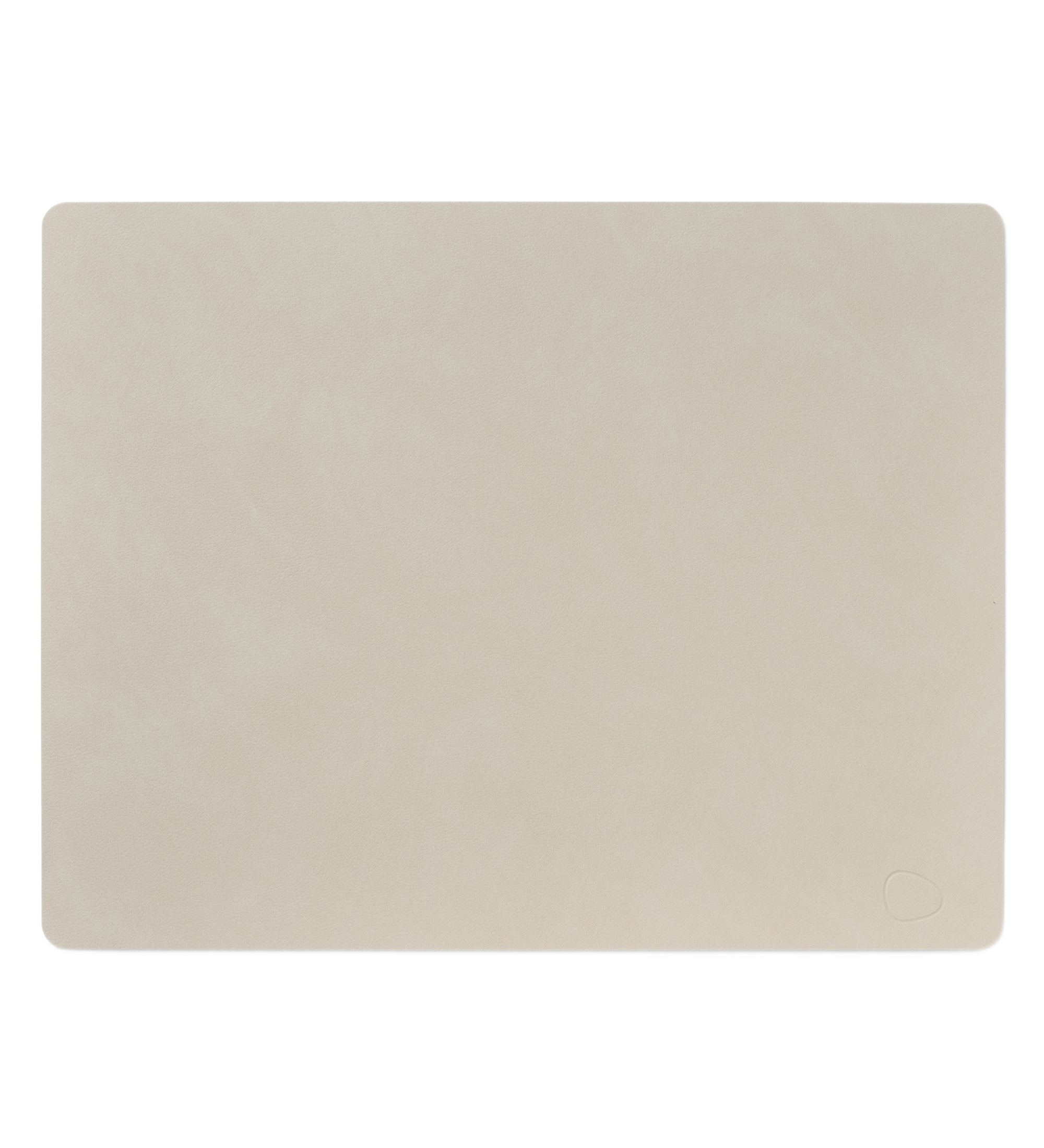 dinner mat square leather nupo - oyster white