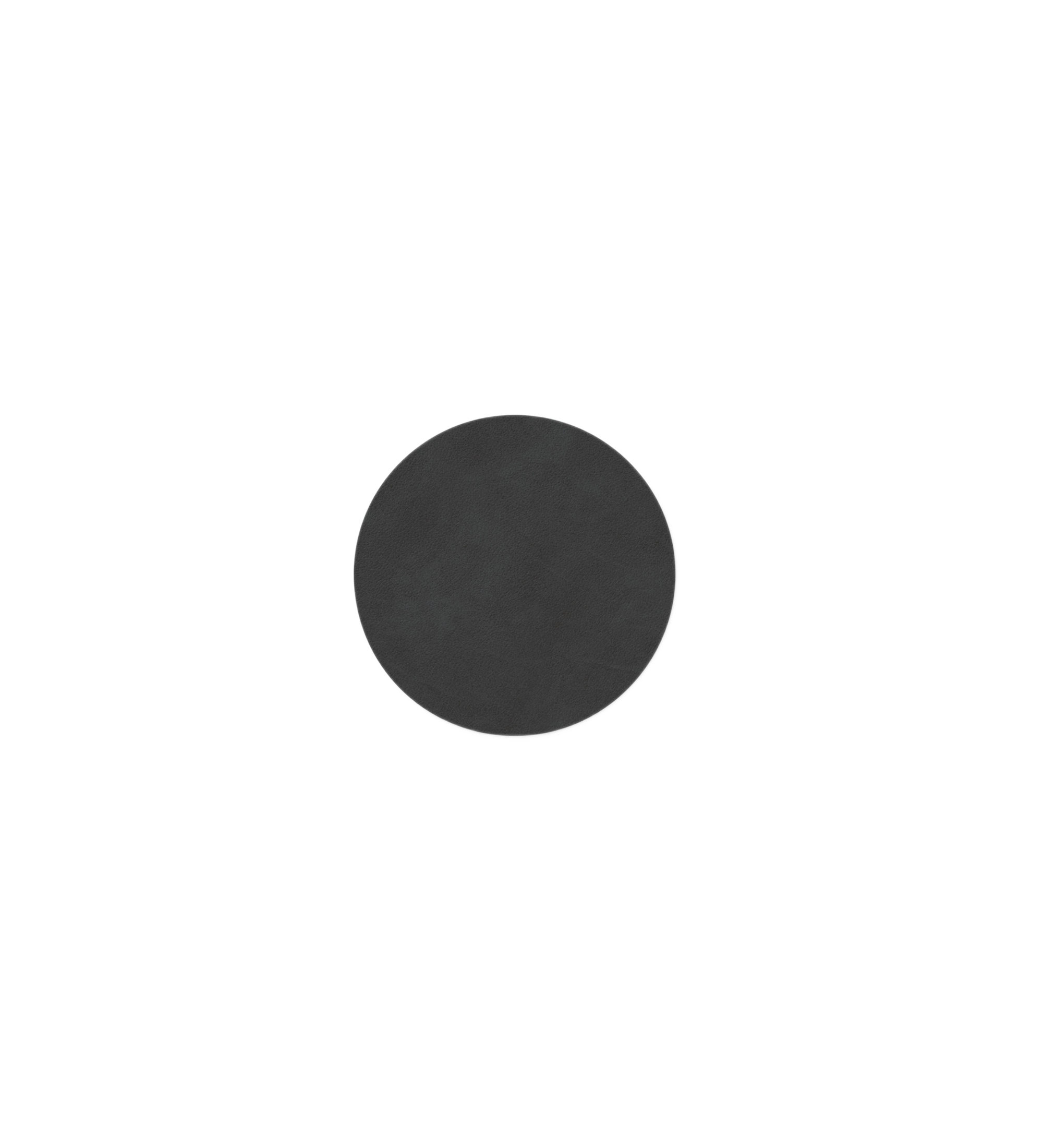 glass mat circle leather nupo - black