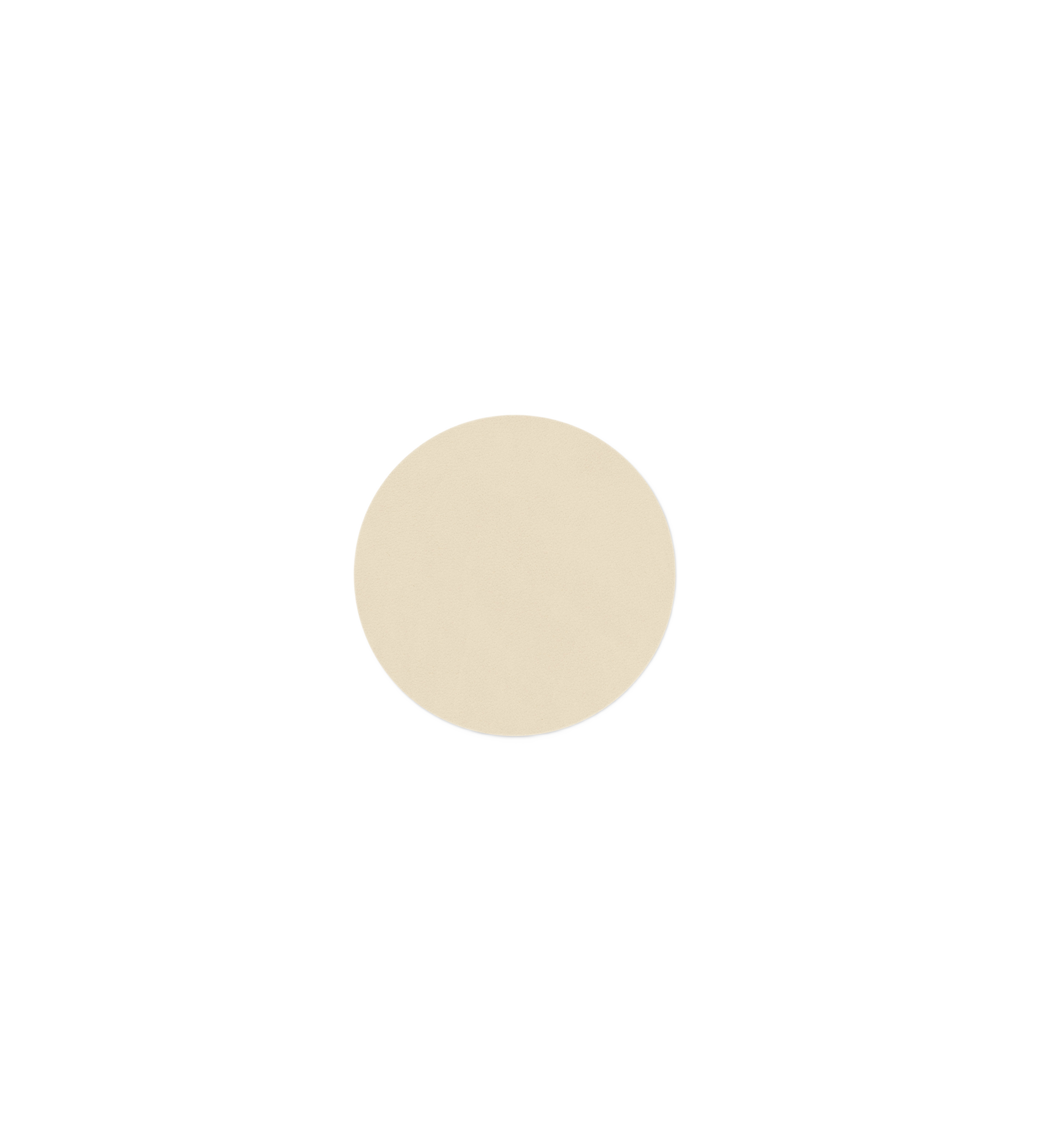 glass mat circle leather nupo - vanilla 