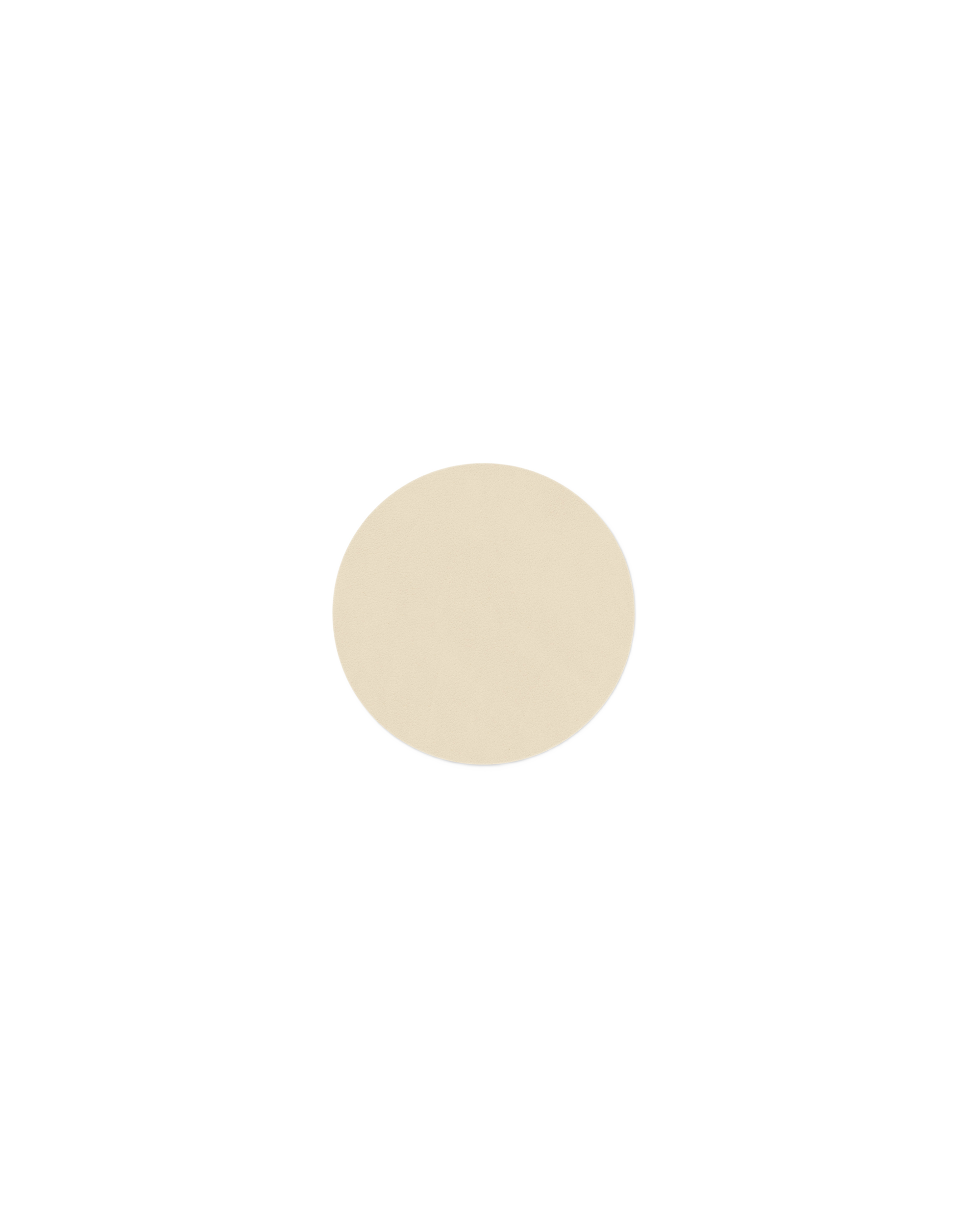 glass mat circle leather nupo - vanilla 